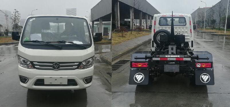 國六福田汽油鉤臂垃圾車（后雙輪）