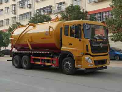 國六東風(fēng)后雙橋吸污車